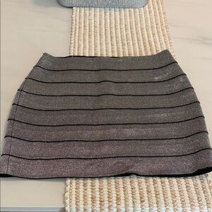 Express Black and Gray Mini Skirt